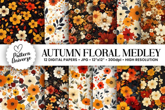 Autumn Floral Medley Digital Papers: A Practical Review for Designers and Crafters