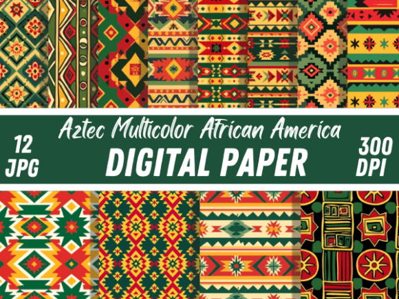 Aztec Multicolor African America Pattern