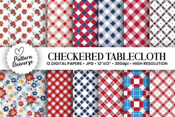 Checkered Tablecloth Digital Papers: A Versatile Resource for Creative Projects