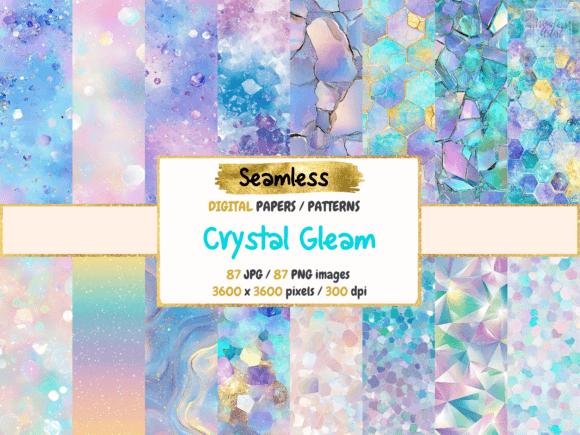 Crystal Gleam Digital Papers