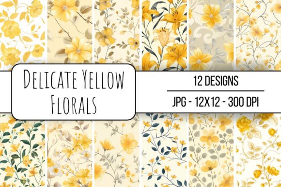 Delicate Yellow Florals Seamless Pattern