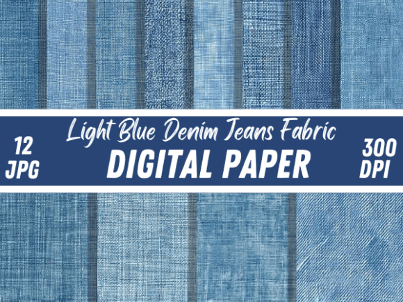 Denim Fabric Light Blue Texture Paper