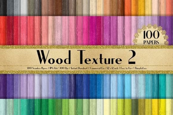 Elevating Visual Narratives with 100 Seamless Wood Texture Digital Papers