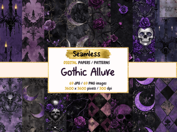 Gothic Allure Seamless Digital Paper