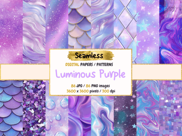 Luminous Purple Seamless Digital Papers: A Guide to Ethereal Design