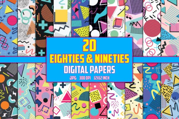 Strategic Application of 80s 90s Digital Papers in Modern Design Projects