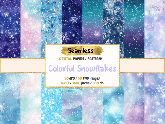 The Magic of Colorful Snowflakes Digital Paper: Elevating Your Winter Projects with Vibrant Creativity