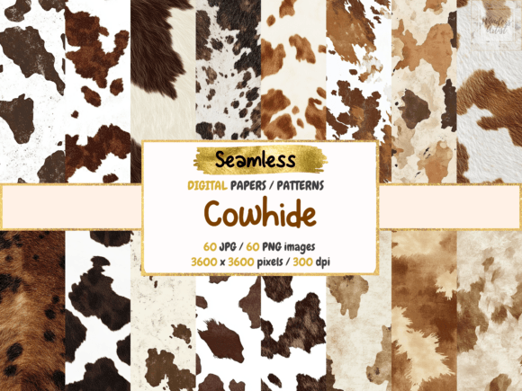 Transforming Digital Design with Authentic Cowhide Seamless Digital Paper