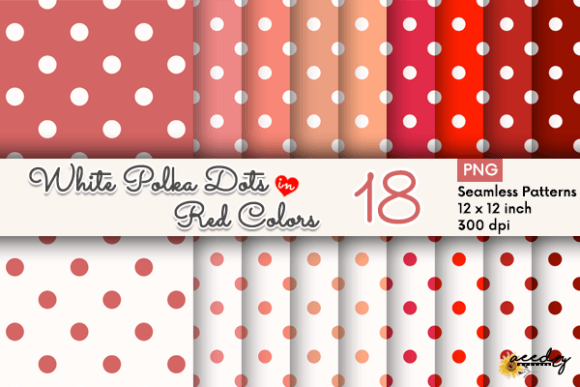 White Polka Dots in Red