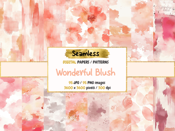 Wonderful Blush Seamless Digital Papers: A Design Evaluation