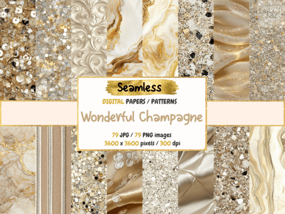Wonderful Champagne Digital Paper