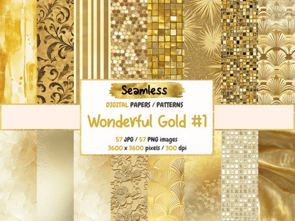 Wonderful Gold 1 Digital Papers
